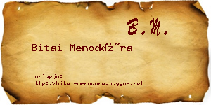 Bitai Menodóra névjegykártya